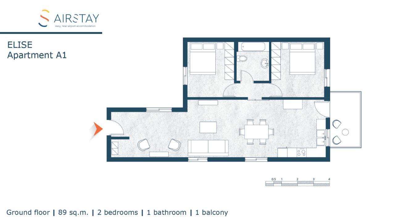 Spáta Elise Apartment Airport By Airstay מראה חיצוני תמונה